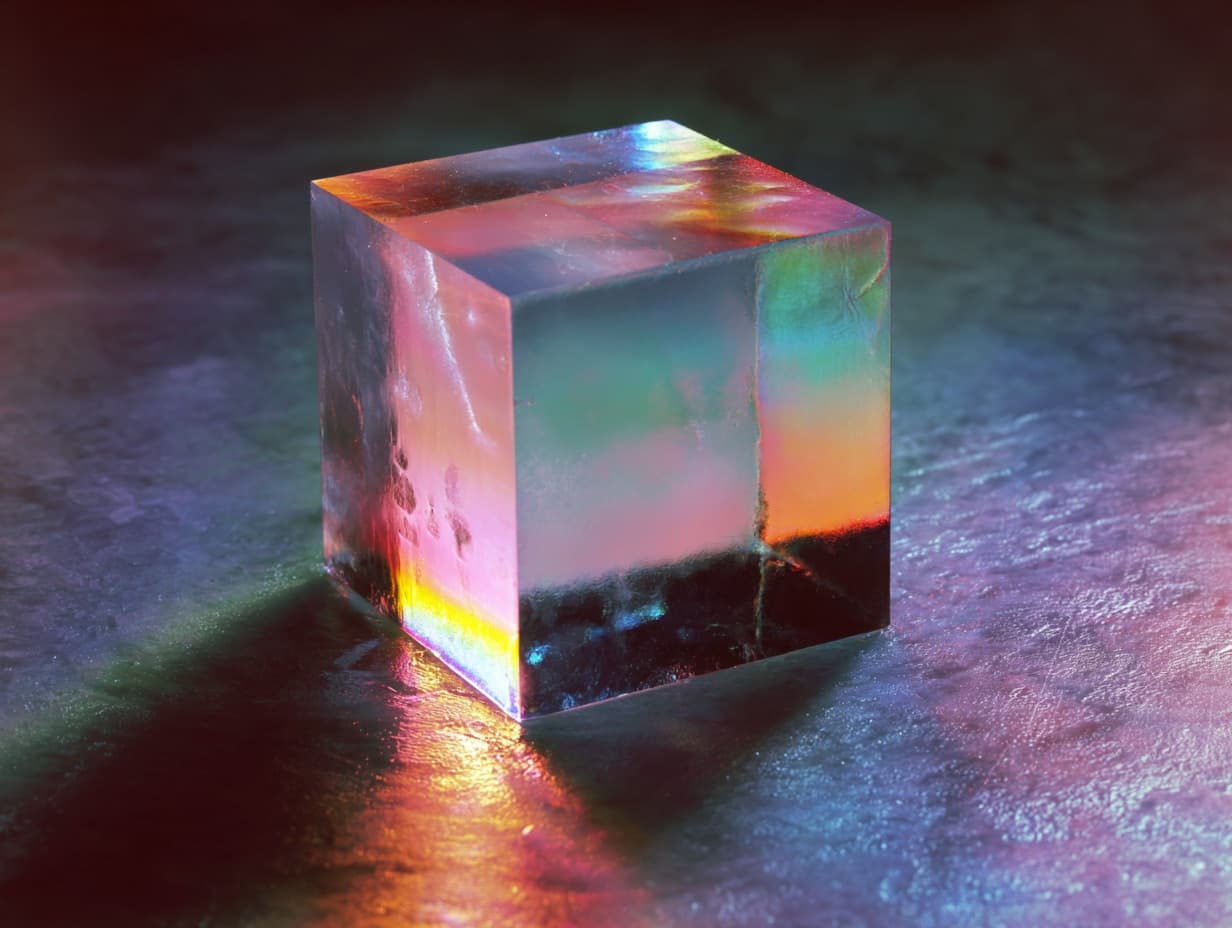 Abstract swirling translucent artwork