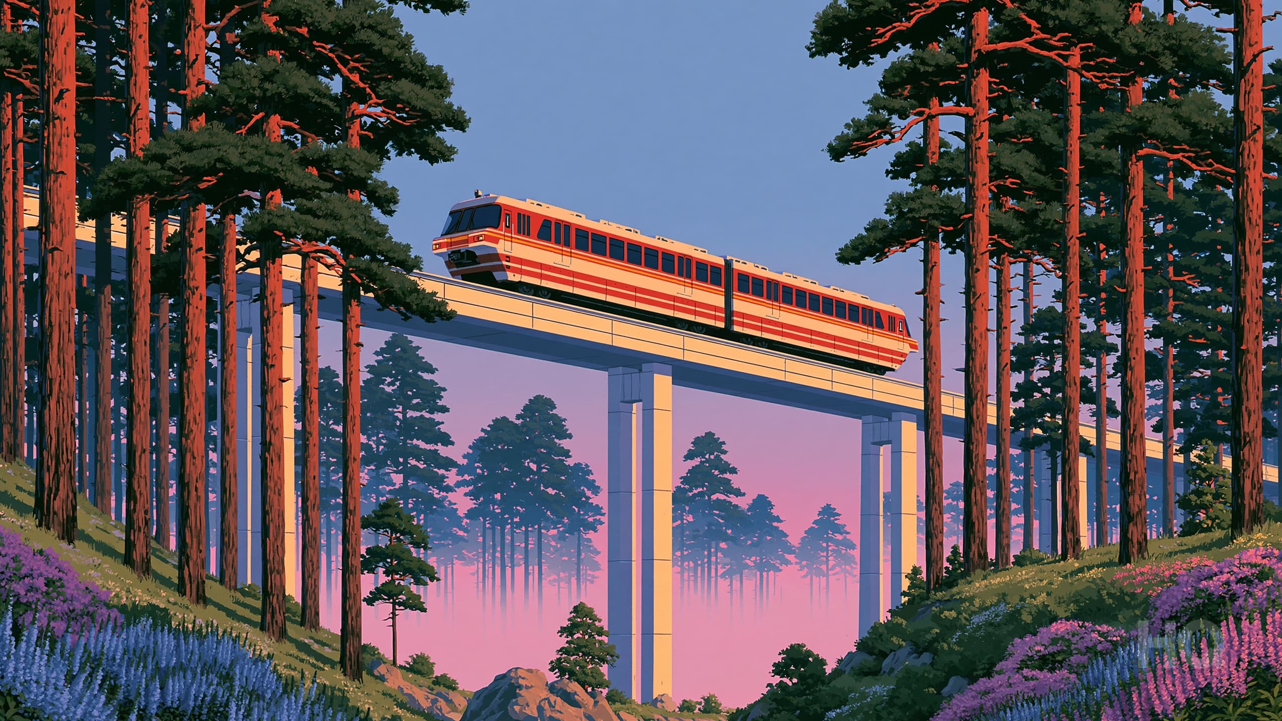 HQ wallpaper — Forest Monorail