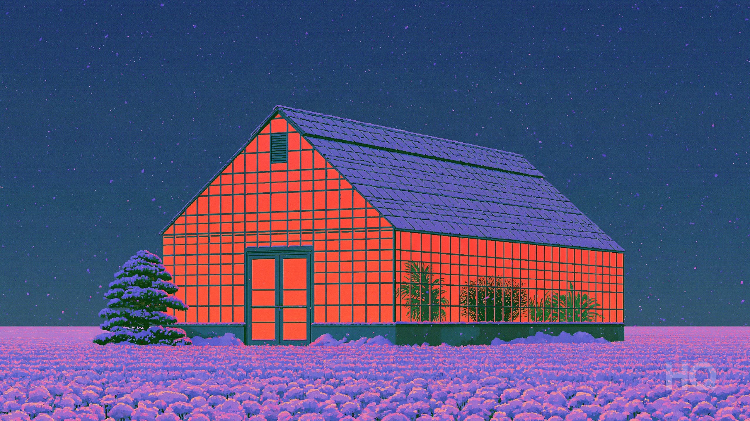 HQ wallpaper — Greenhouse at Night